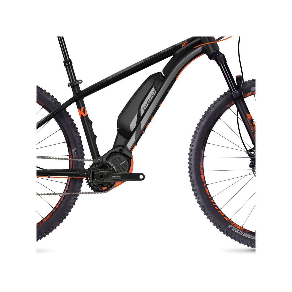 Ghost Hybride Kato S4.9 AL, night black/urban gray/neon orange - Bild 3