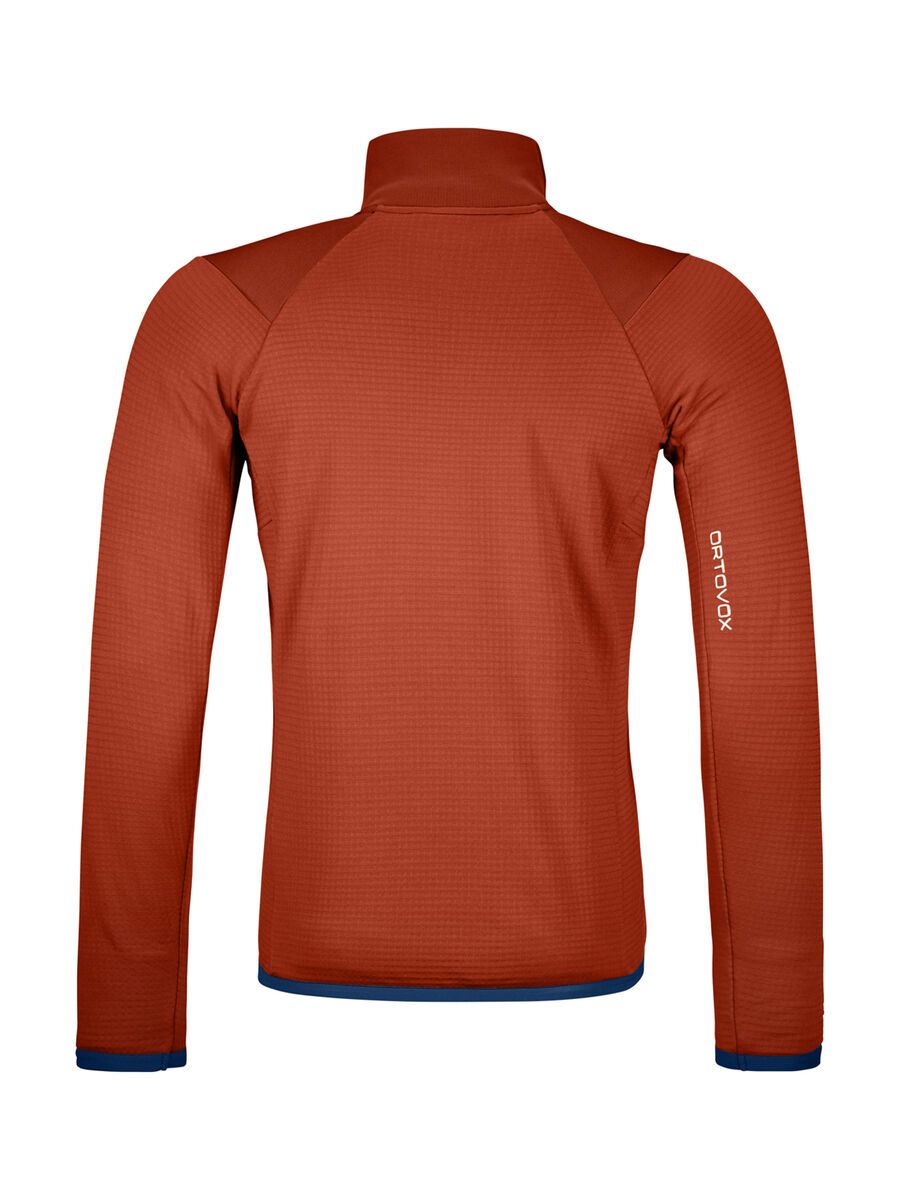 Ortovox Merino Fleece Grid Jacket M, clay orange - Bild 2