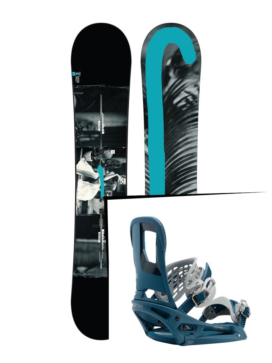 Set: Burton Custom Twin 2017 + Cartel EST (1712721S) | BIKER