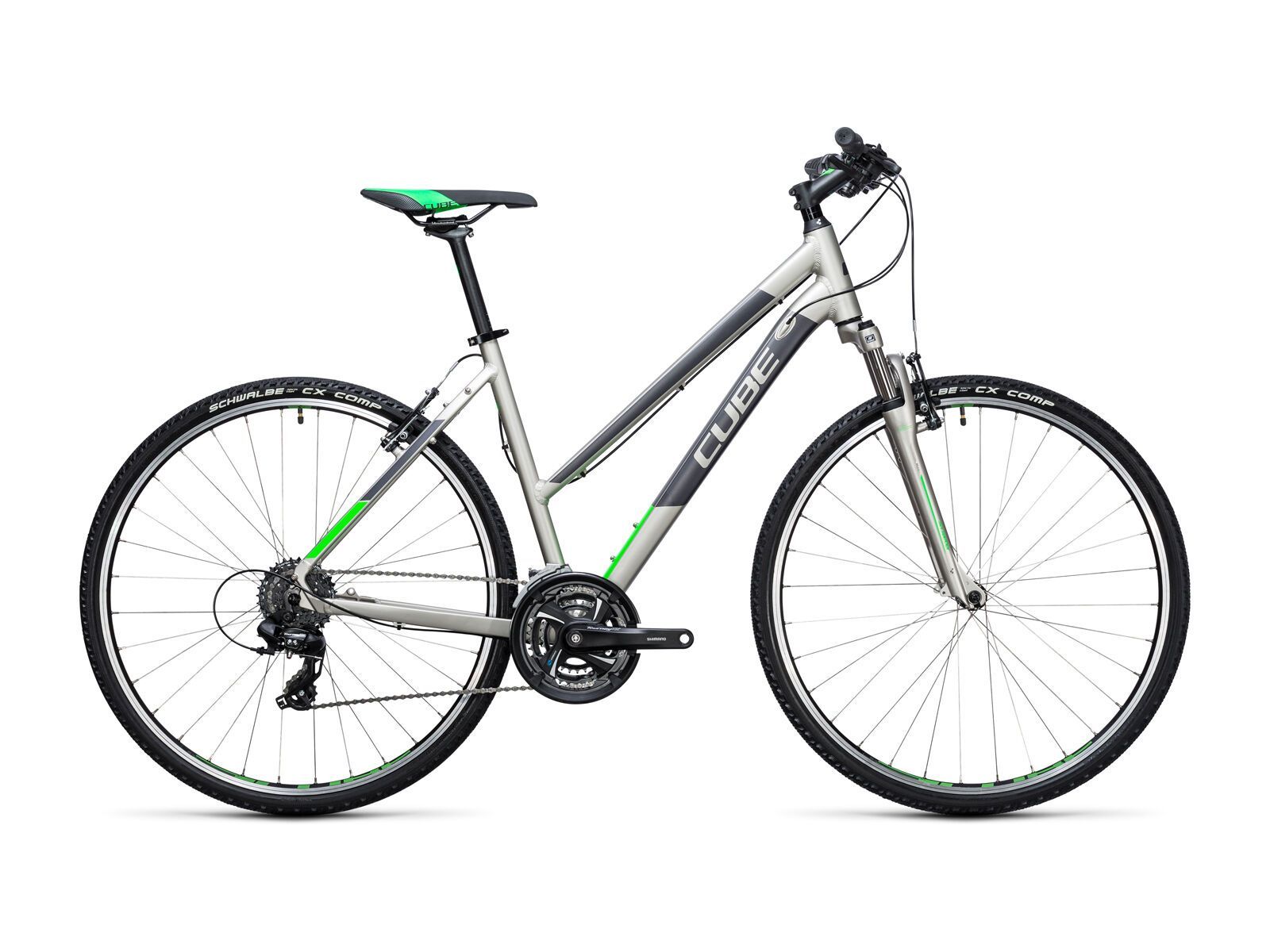 Cube Curve Trapeze, silver´n´flashgreen - Bild 1