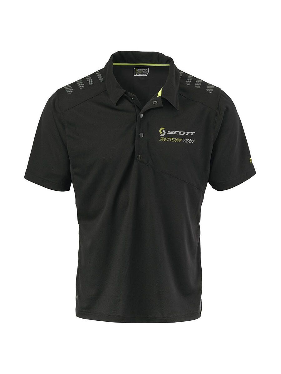 Scott Factory Team s/sl Polo, black/lime green - Bild 1