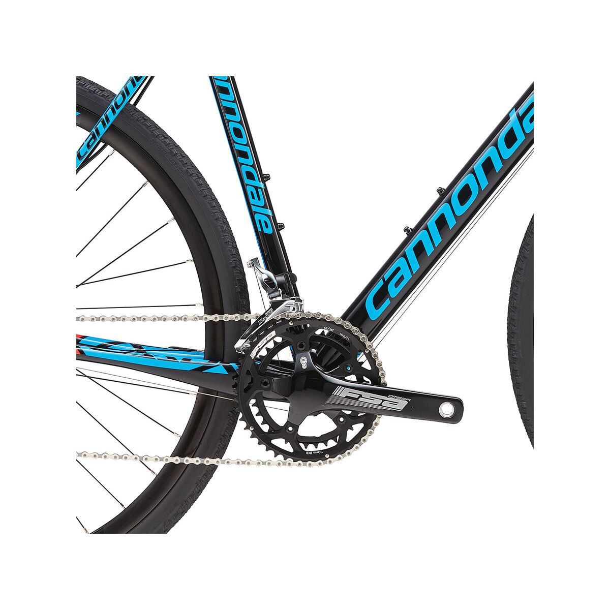 Cannondale CAADX Tiagra, jet black w/ ultra blue, acid red and nearly black, gloss - Bild 3