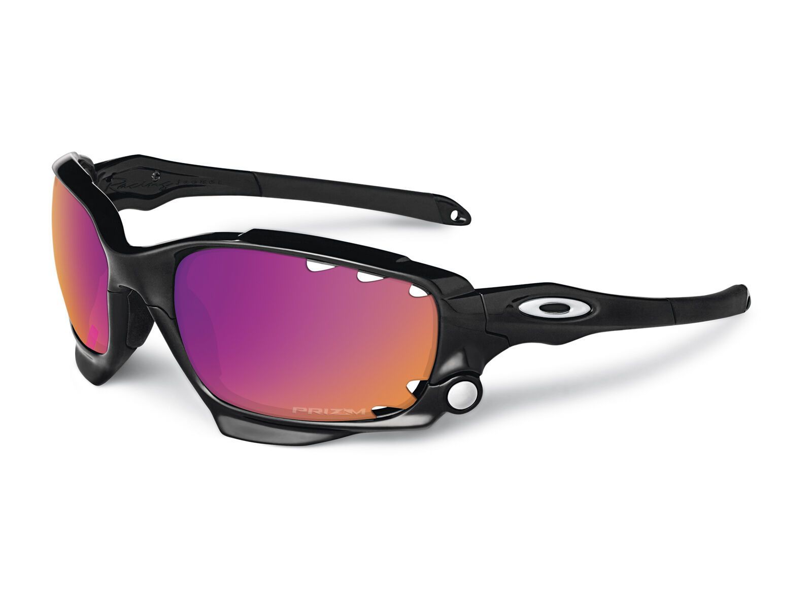 Oakley Racing Jacket, polished black/prizm trail & clear vented - Bild 1
