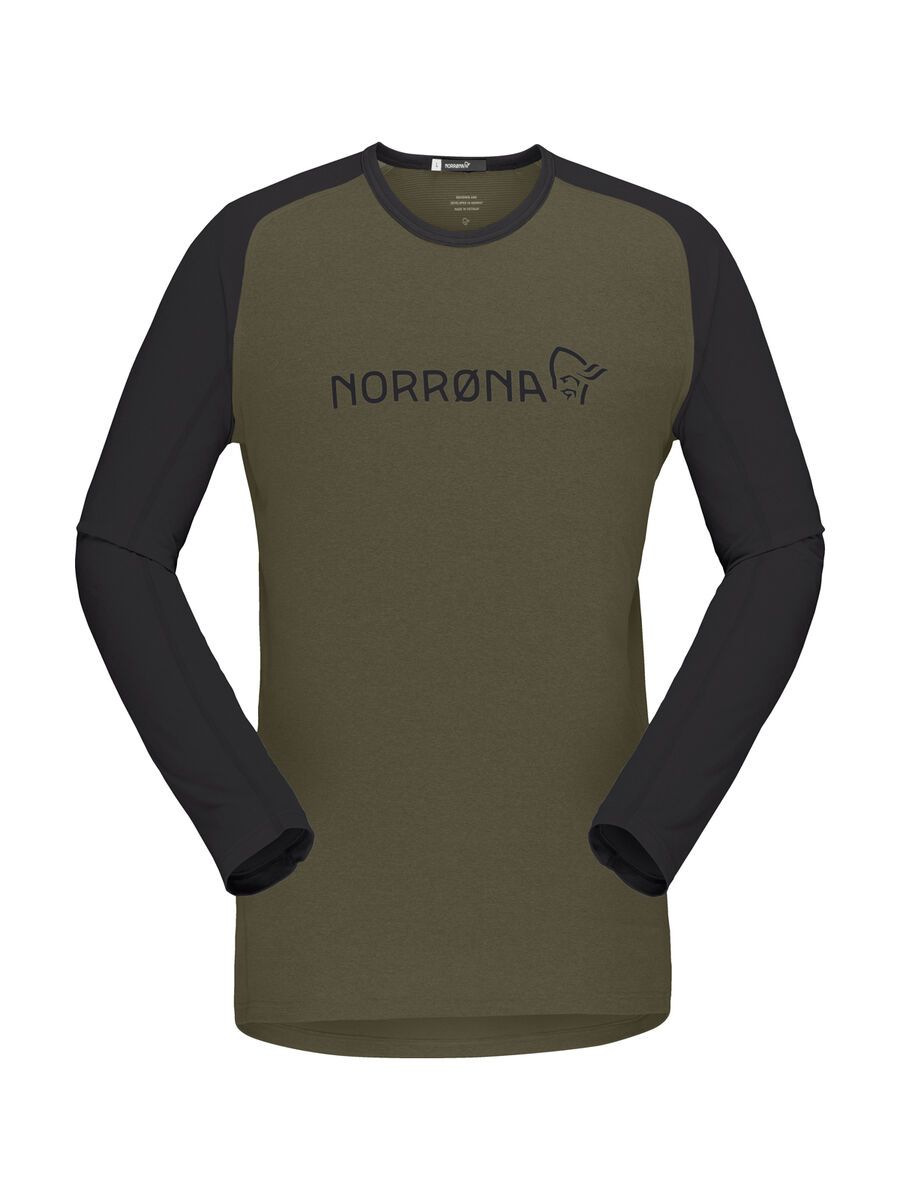Norrona fjørå equaliser lightweight Long sleeve M's, olive night - Bild 1
