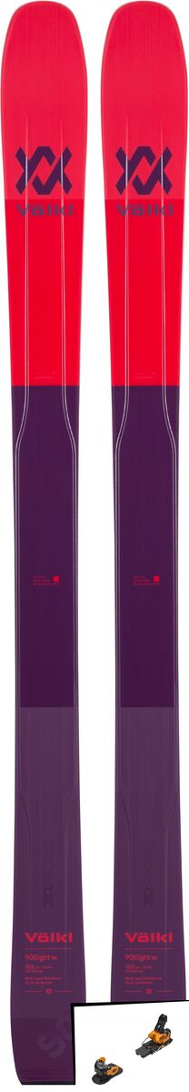 Set: Völkl 90Eight W 2019 + Salomon Warden MNC 13 saffron/black - Bild 1