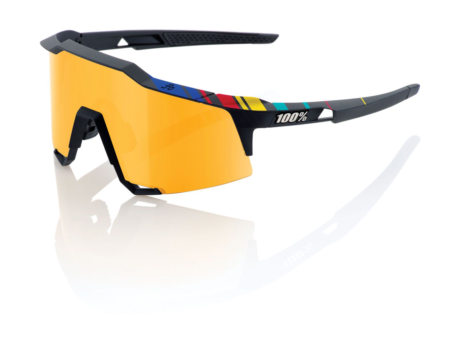100% Speedcraft Tall, soft tact black p1/Lens: gold mirror - Bild 1