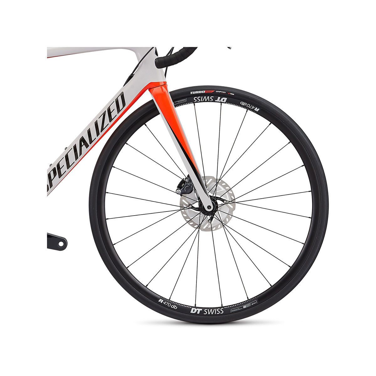 Specialized Tarmac Disc Comp, gloss metallic white silver/rocket red/tarmac black - Bild 4