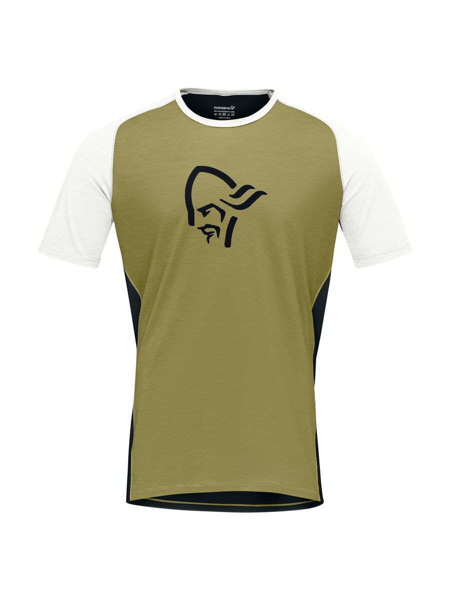 Norrona fjørå wool T-Shirt M's, olive drab/caviar - Bild 1