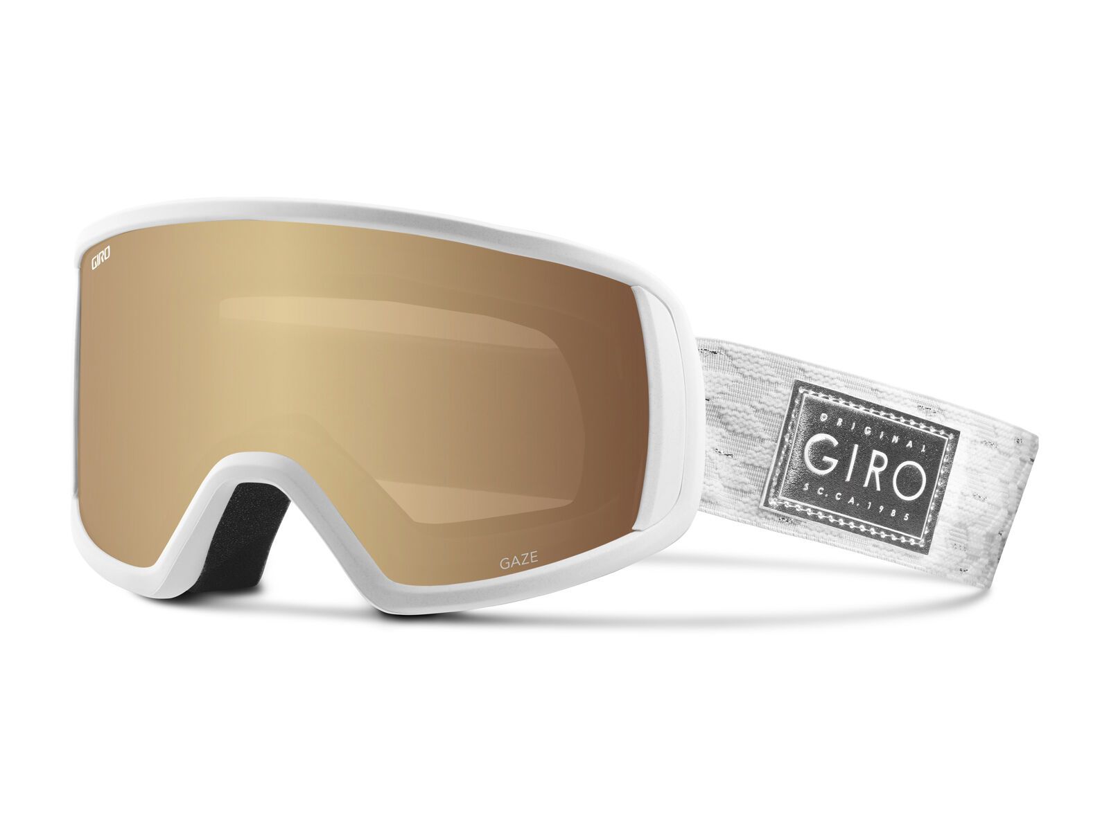 Giro Gaze, white silver shimmer/Lens: amber gold - Bild 1