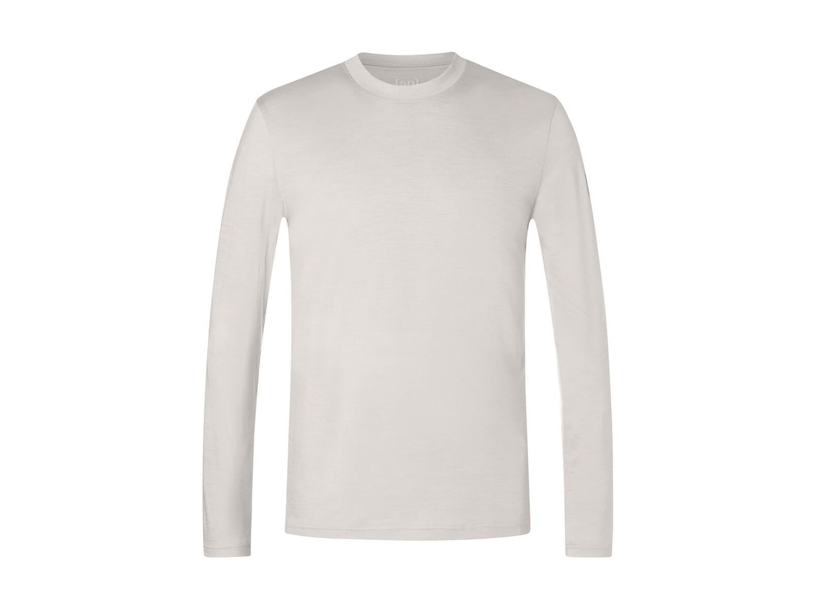 super.natural Casual Rib Bio J LS Herren, white stone melange - Bild 1