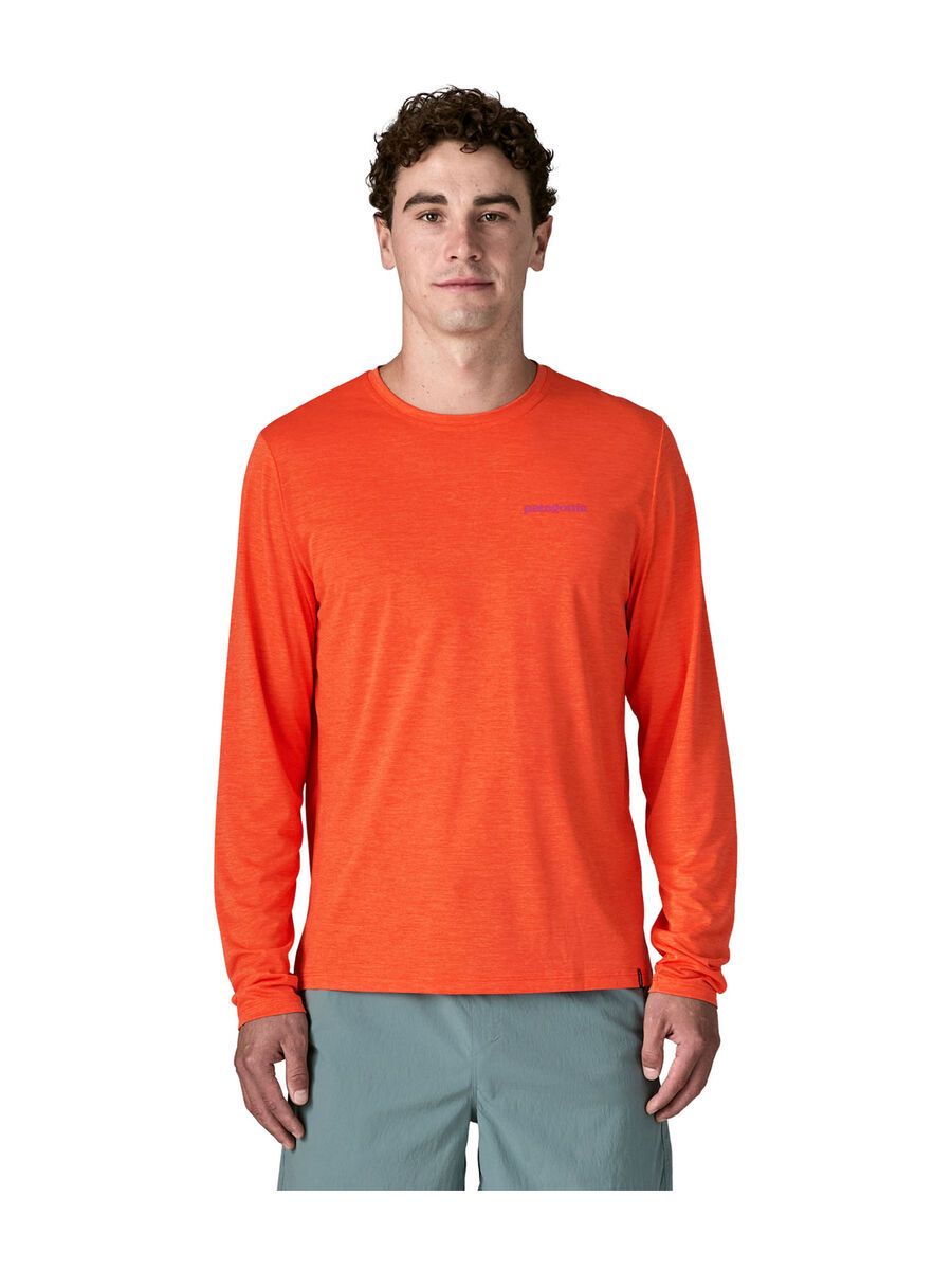 Patagonia Men's Long-Sleeved Capilene Cool Daily Shirt - Boardshort Logo, orange peel/light orange peel x-dye - Bild 3