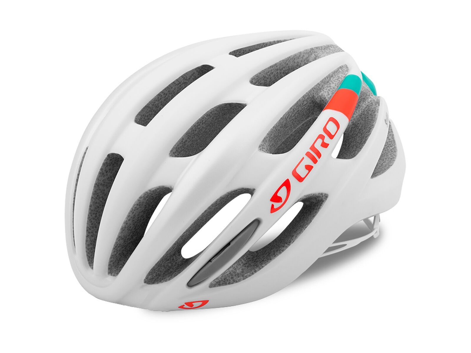 Giro Saga, matte white/turquoise/vermillion - Bild 1