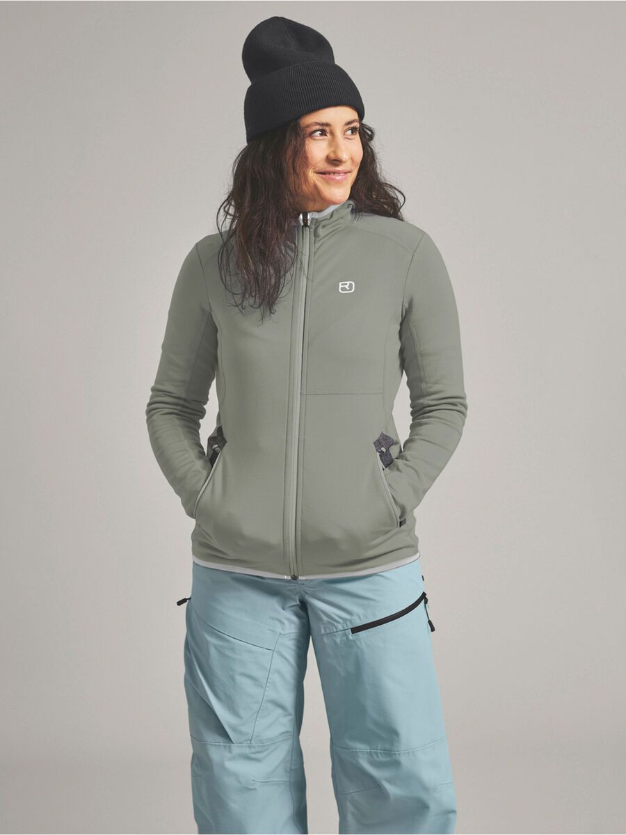 Ortovox Merino Fleece Hoody W, green sage - Bild 4