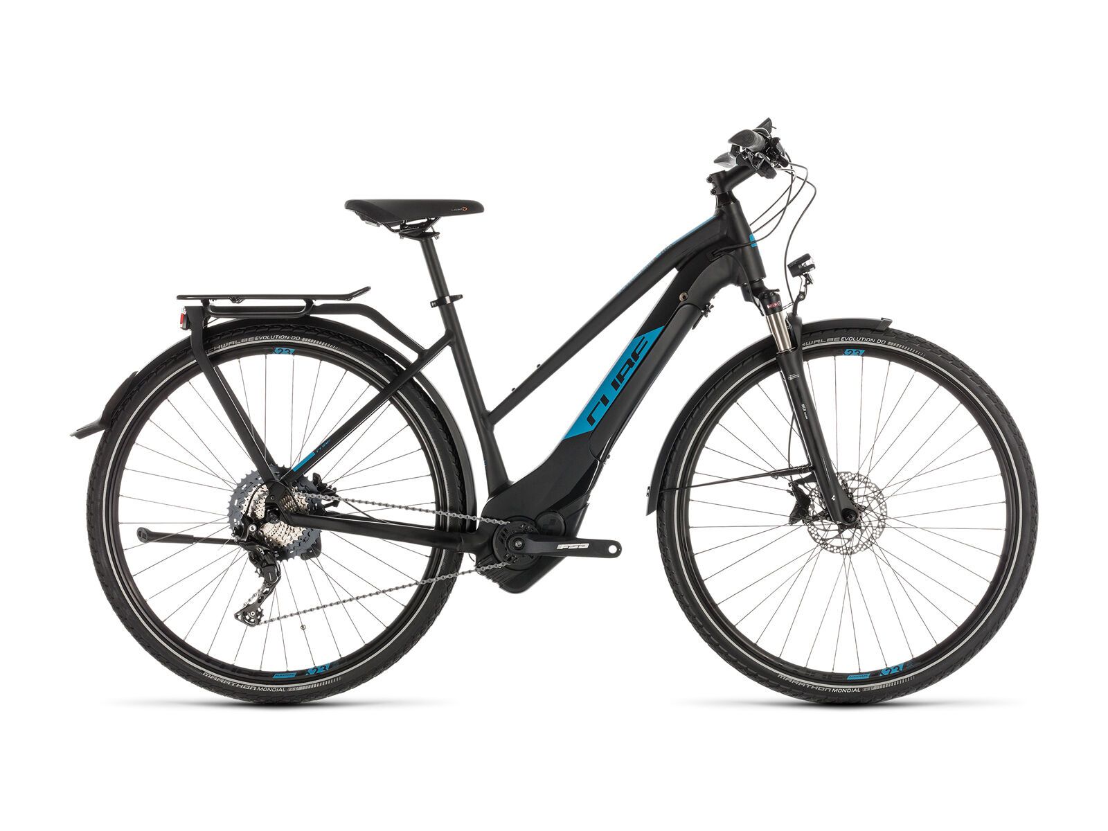 Cube Kathmandu Hybrid EXC 500 Trapeze, black´n´blue - Bild 1