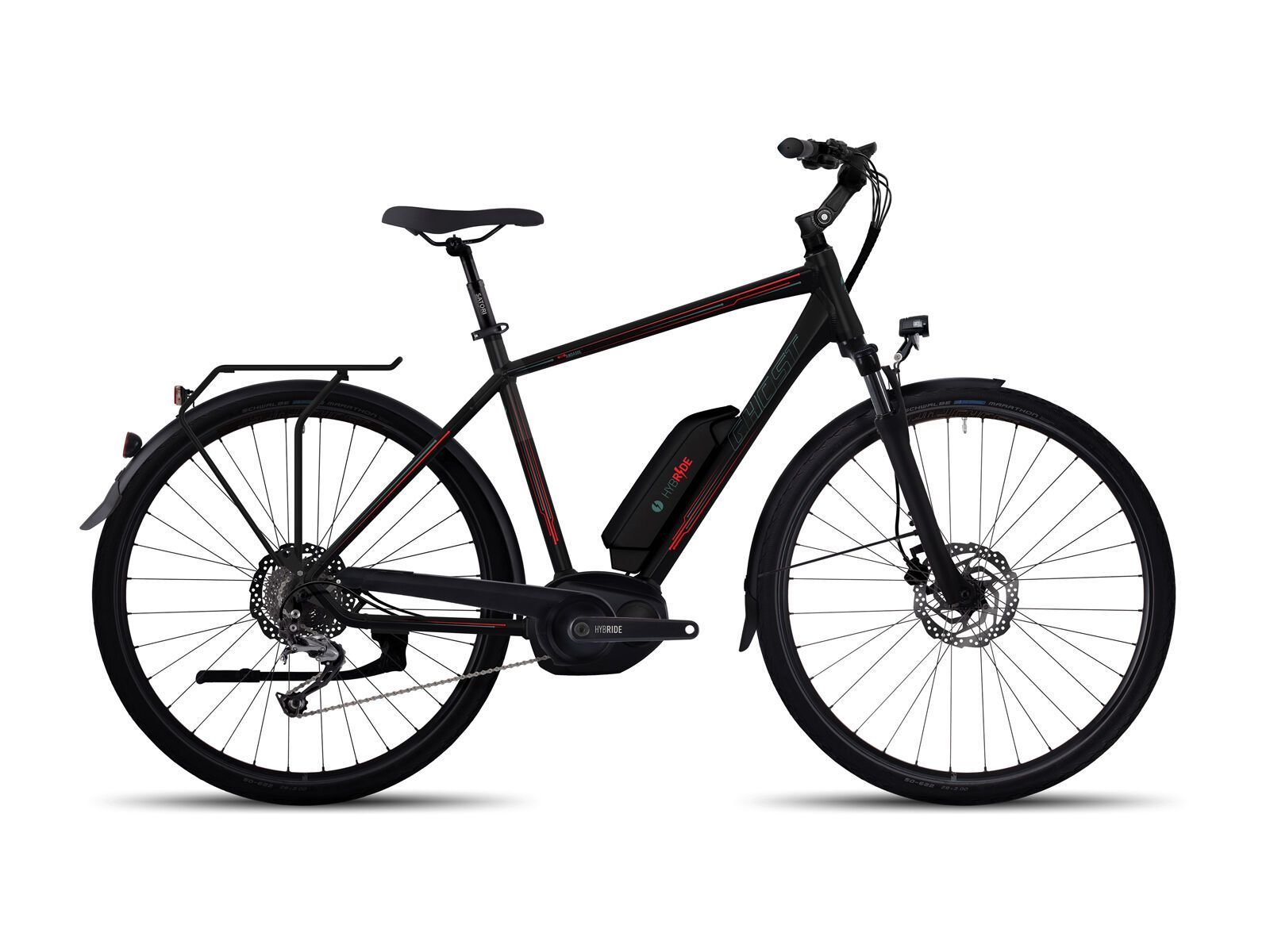 Ghost Hybride Andasol Trekking 5 400, night black/jade blue/neon red - Bild 1