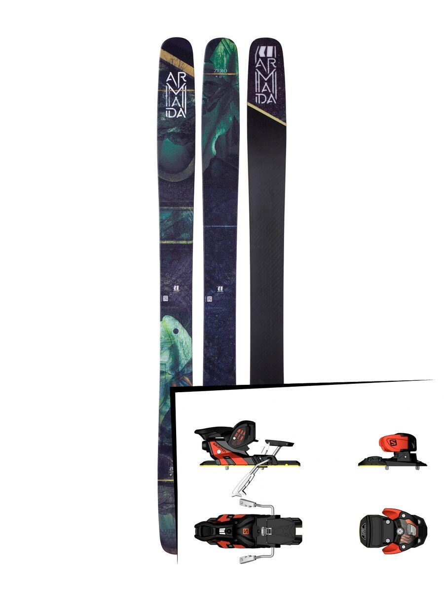 Set: Armada JJ Zero 2018 + Salomon Warden MNC 13 white/black/orange - Bild 1