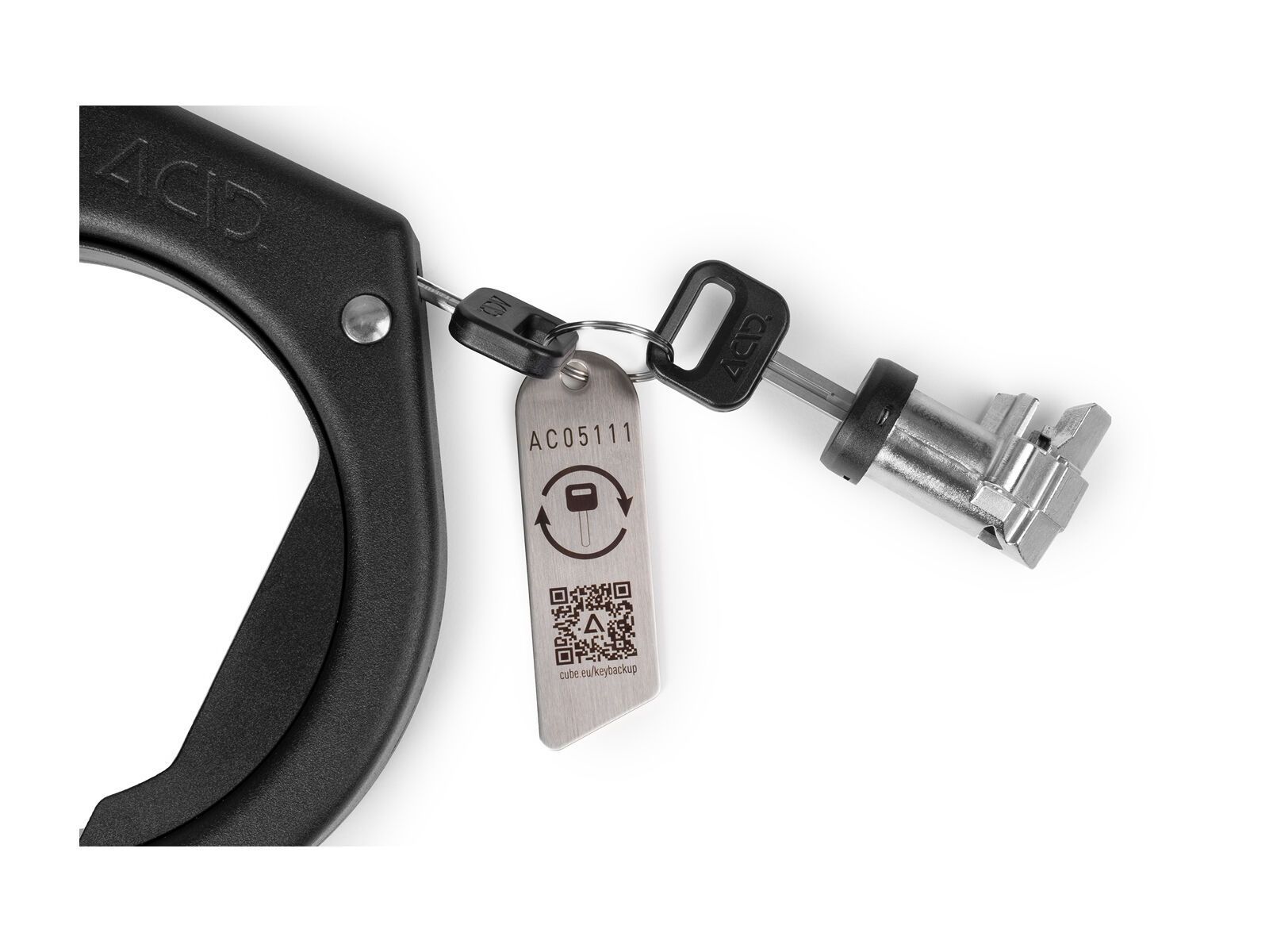 Cube Acid Rahmen- und Akkuschloss-Set Latch 6078 D gleichschließend, black - Bild 2