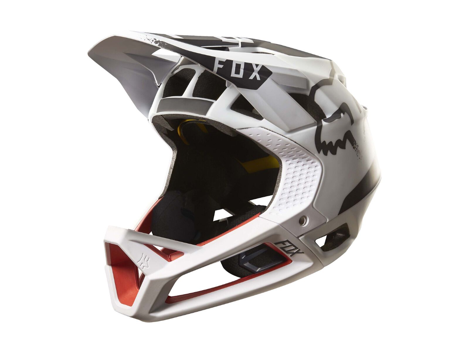 Fox Proframe Helmet Moth, white/black/red - Bild 1