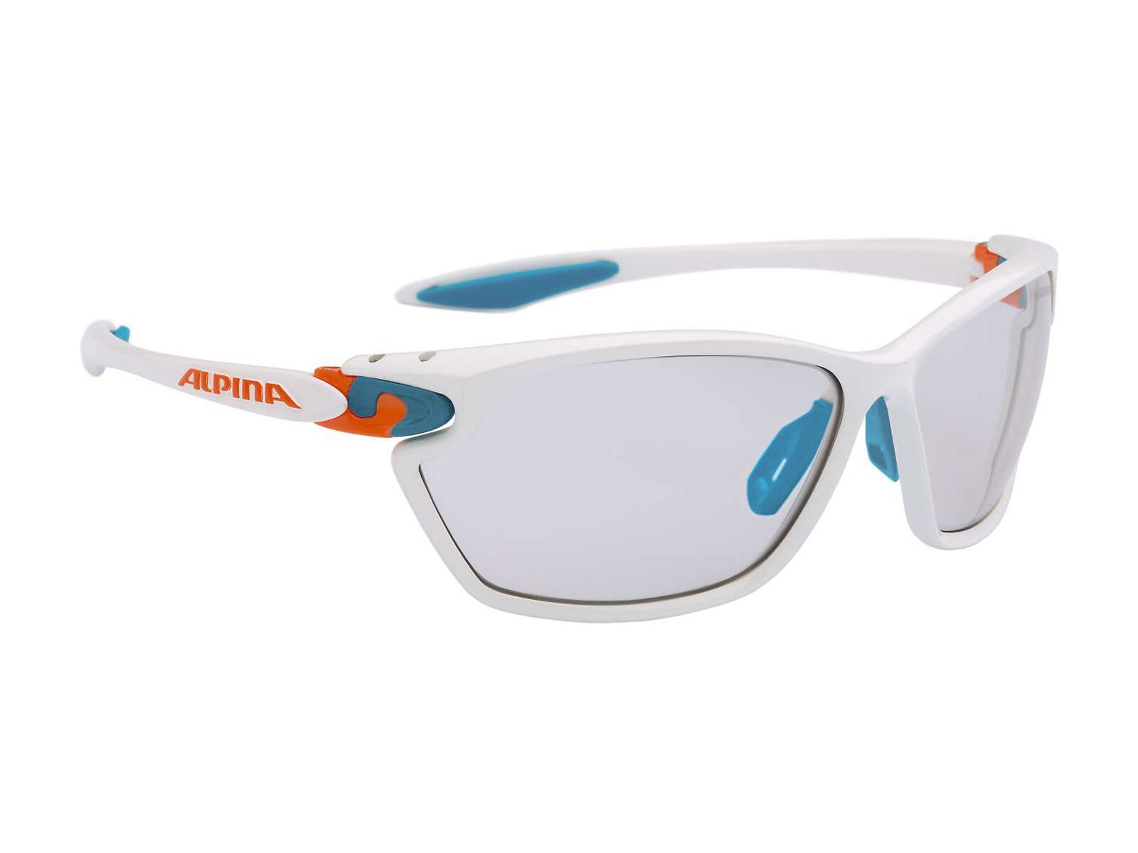 Alpina Twist Four 2.0 VLM+, white cyan orange/Lens: varioflex+ mirror blue - Bild 1