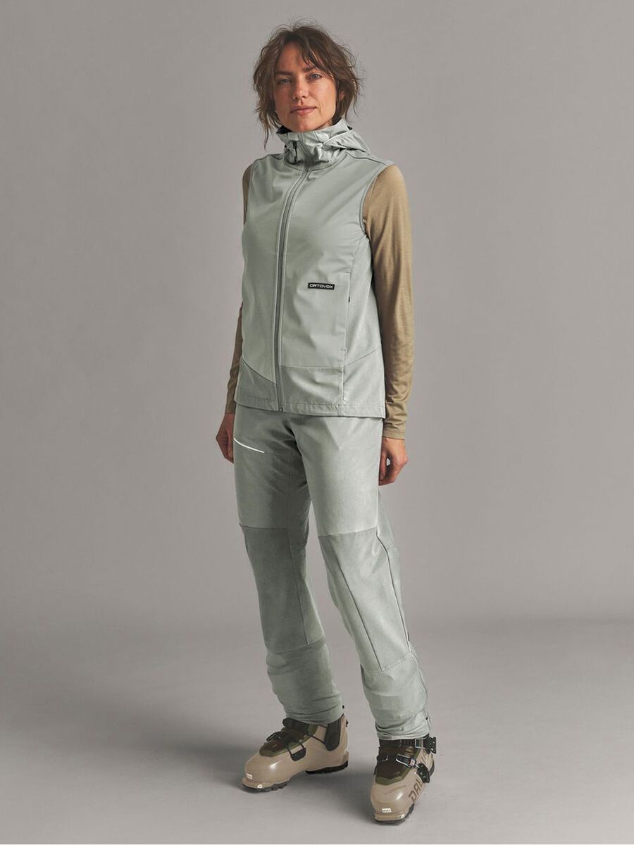 Ortovox Ortler Softshell Plus Vest W, green sage - Bild 3