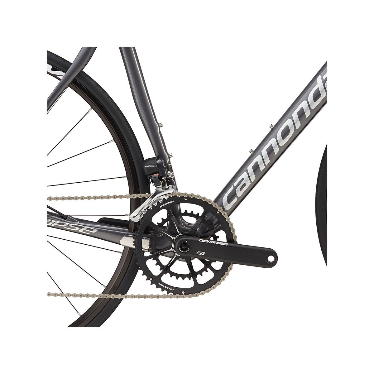 Cannondale Synapse Carbon Disc Ultegra Di2, charcoal gray w/ fine silver and nearly black, gloss - GRY - Bild 3