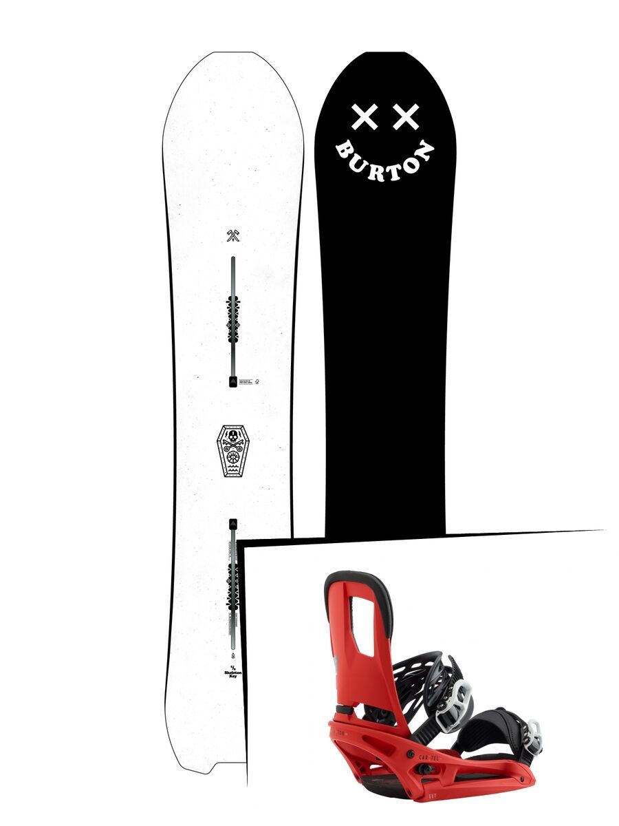 Set: Burton Skeleton Key 2019 + Burton Cartel EST red - Bild 1