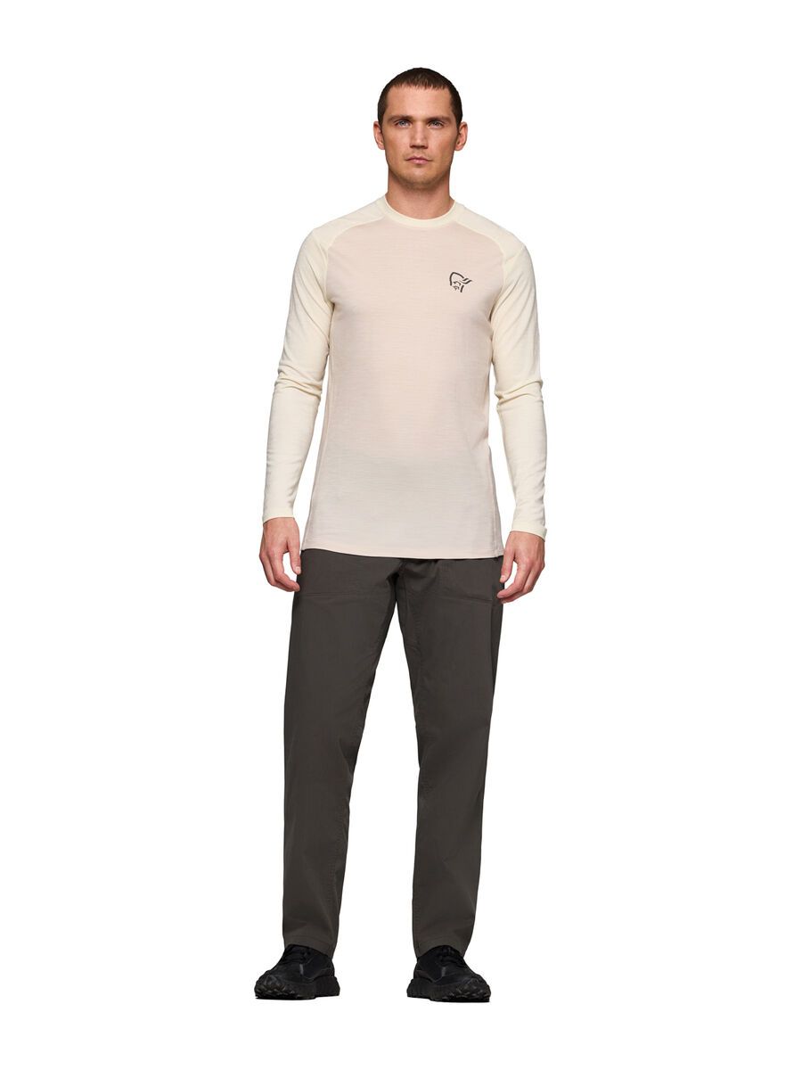 Norrona femund pureUll Long Sleeve M's, oatmeal/whisper white - Bild 4