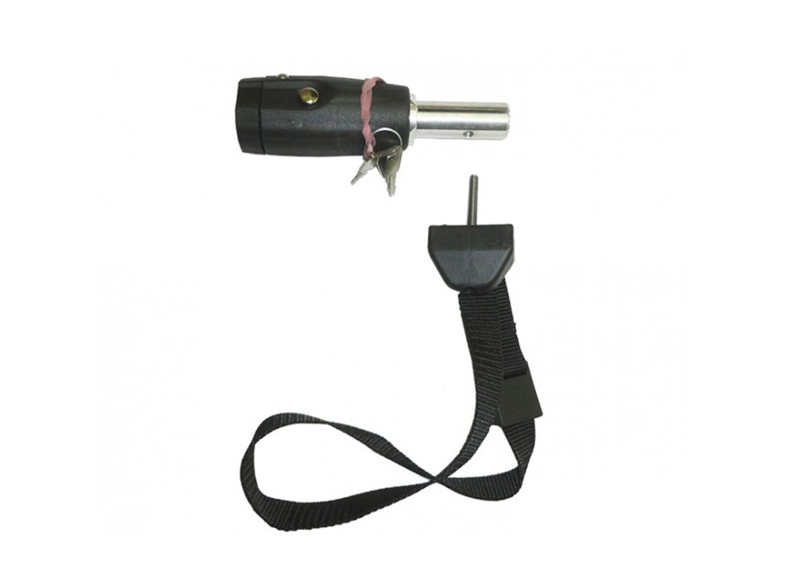 Weber Deichselanschluss Dreikantdeichsel für Thule Chariot Chinook m. Schloss - Bild 1