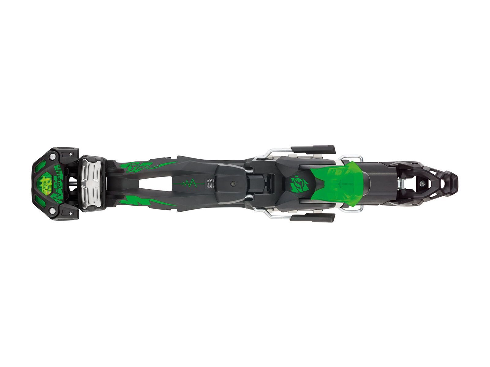Tyrolia Adrenalin 16 ohne Bremse, solid black flash green - Bild 2