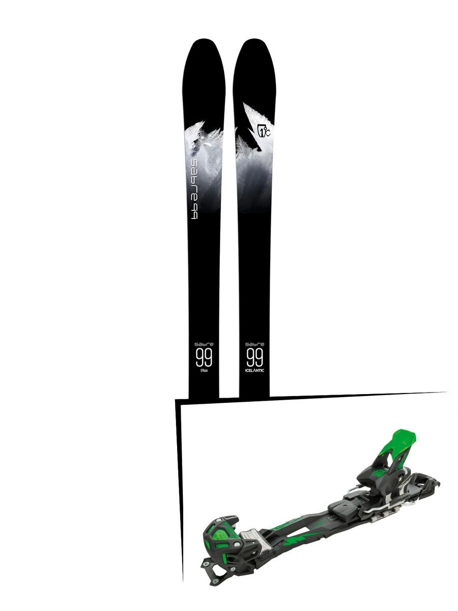 Set: Icelantic Sabre 99 2018 + Tyrolia Adrenalin 16 solid black flash green - Bild 1