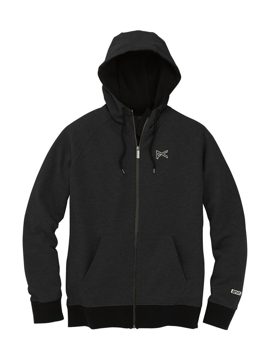 Anon Mens Icon Zip Up, True Black - Bild 1