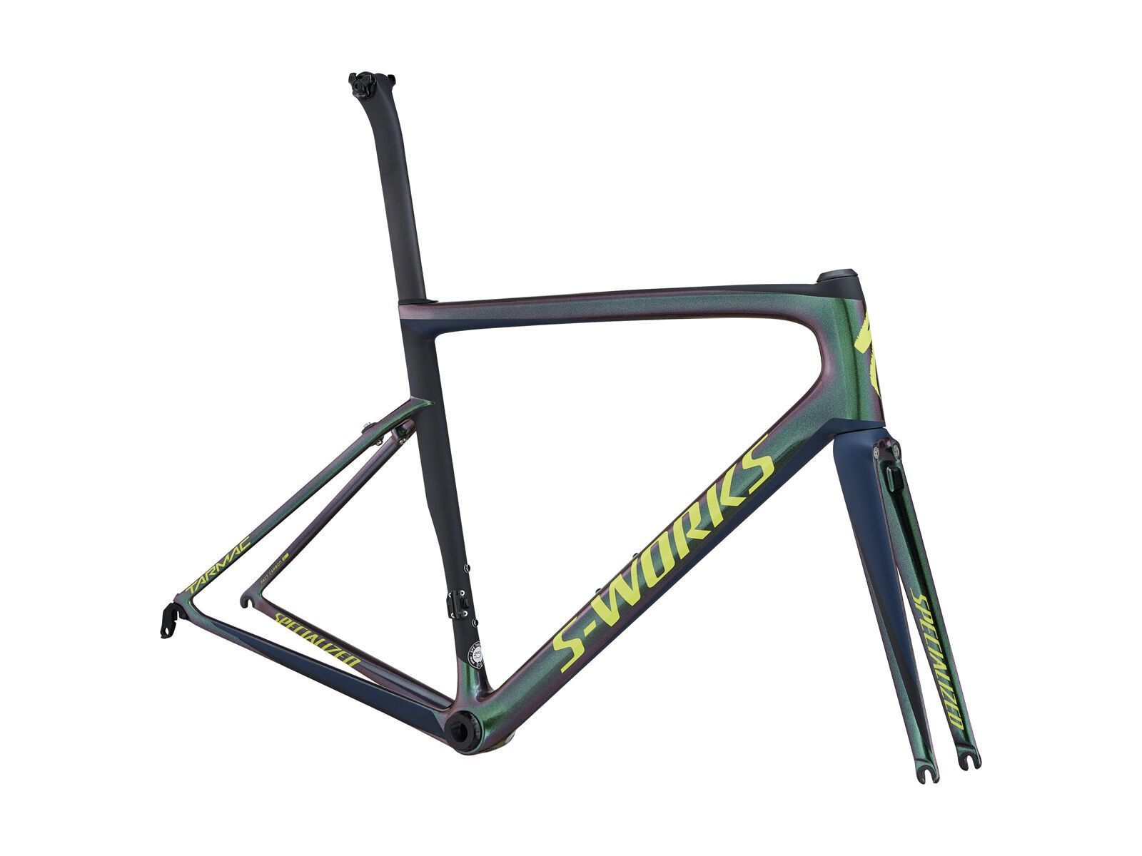 Specialized S-Works Tarmac Frameset, chameleon green/satin cast blue/black/team yellow - Bild 1