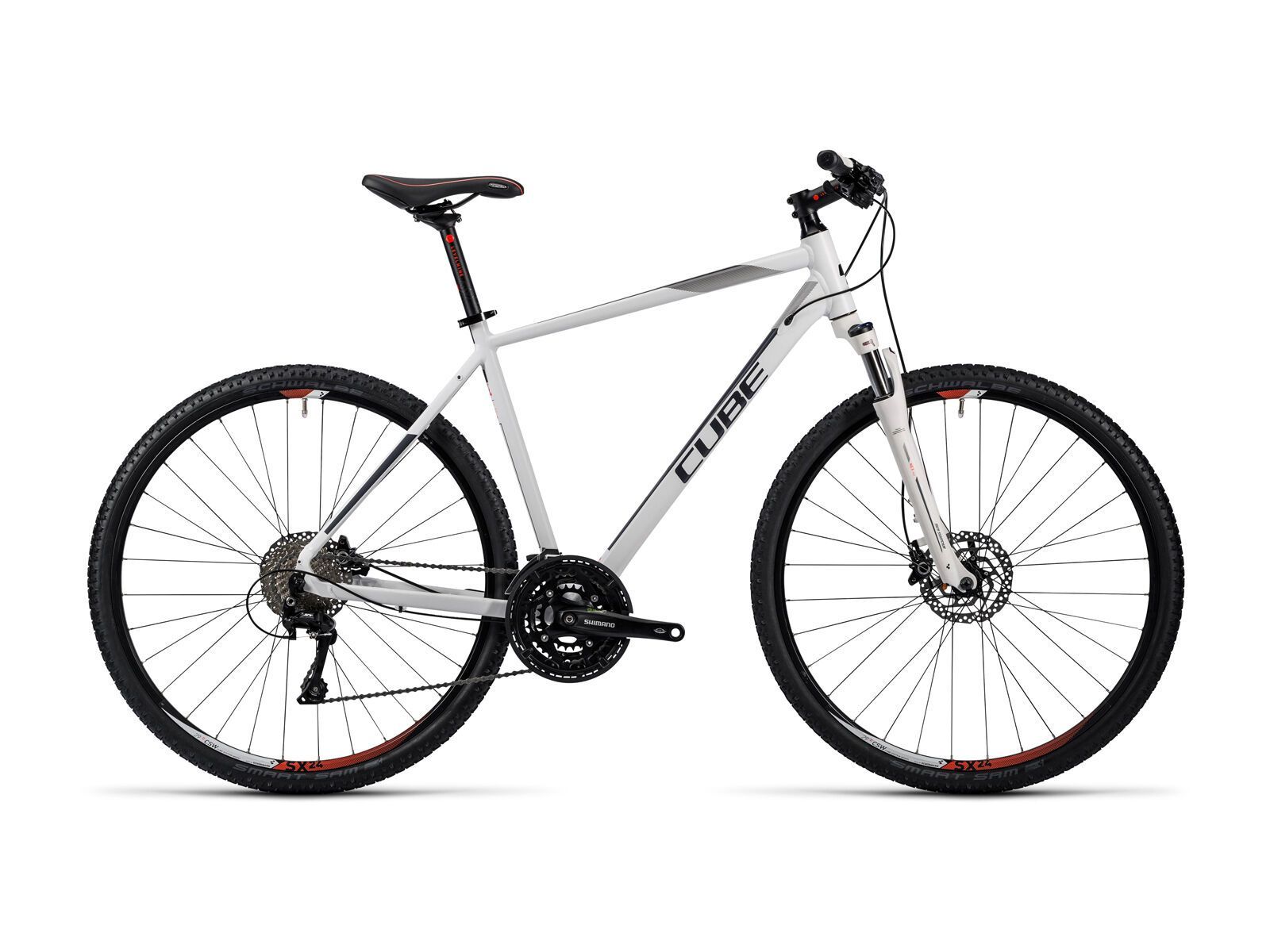 Cube Nature Pro, white black flashred - Bild 1