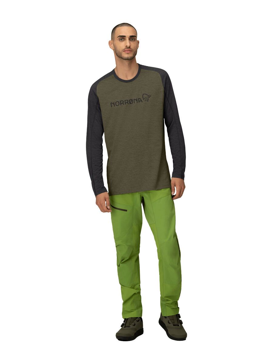 Norrona fjørå equaliser lightweight Long sleeve M's, olive night - Bild 3