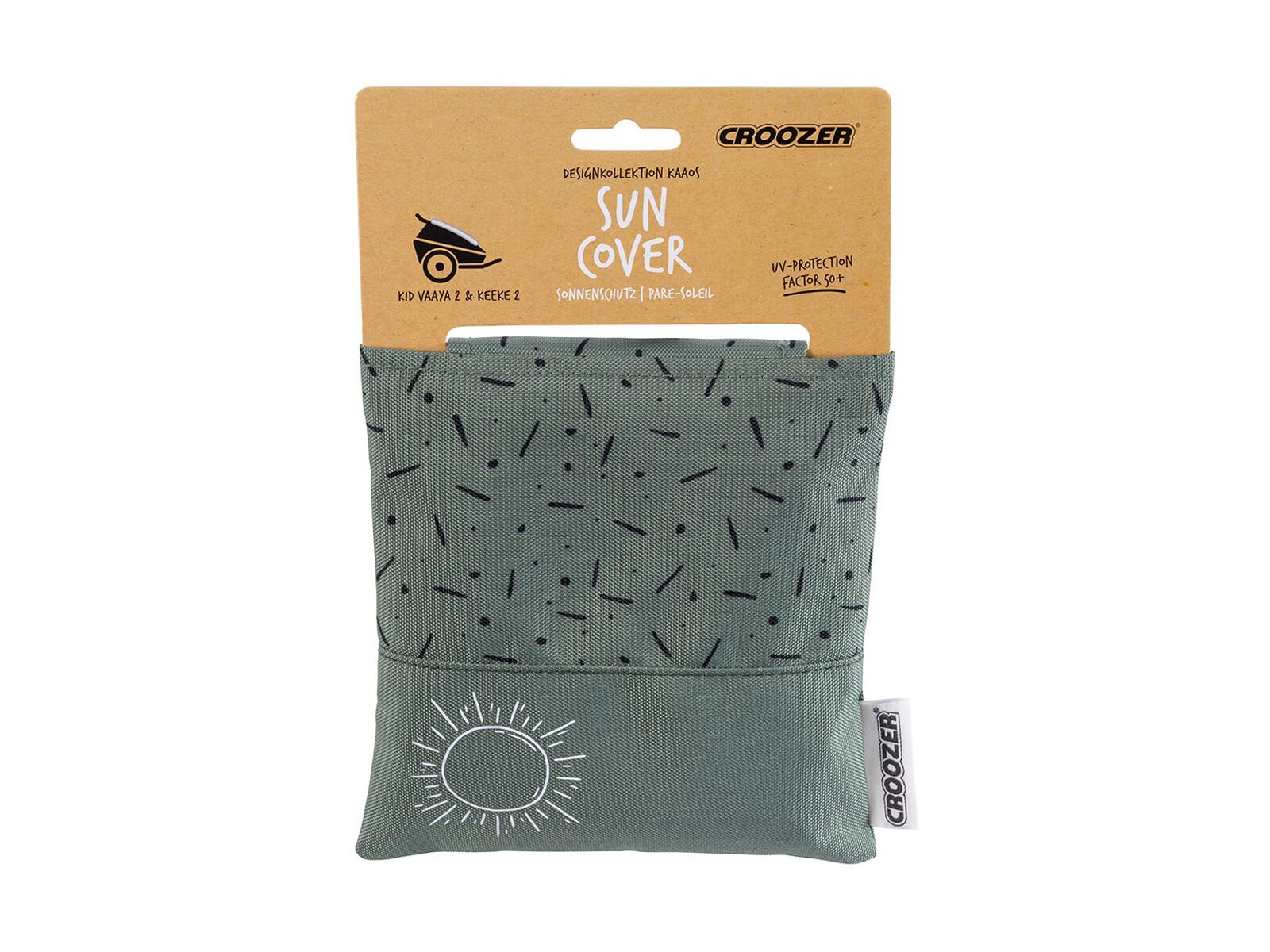 Croozer Sonnenschutz für Kid Zweisitzer ab 2014, jungle green/black - Bild 2