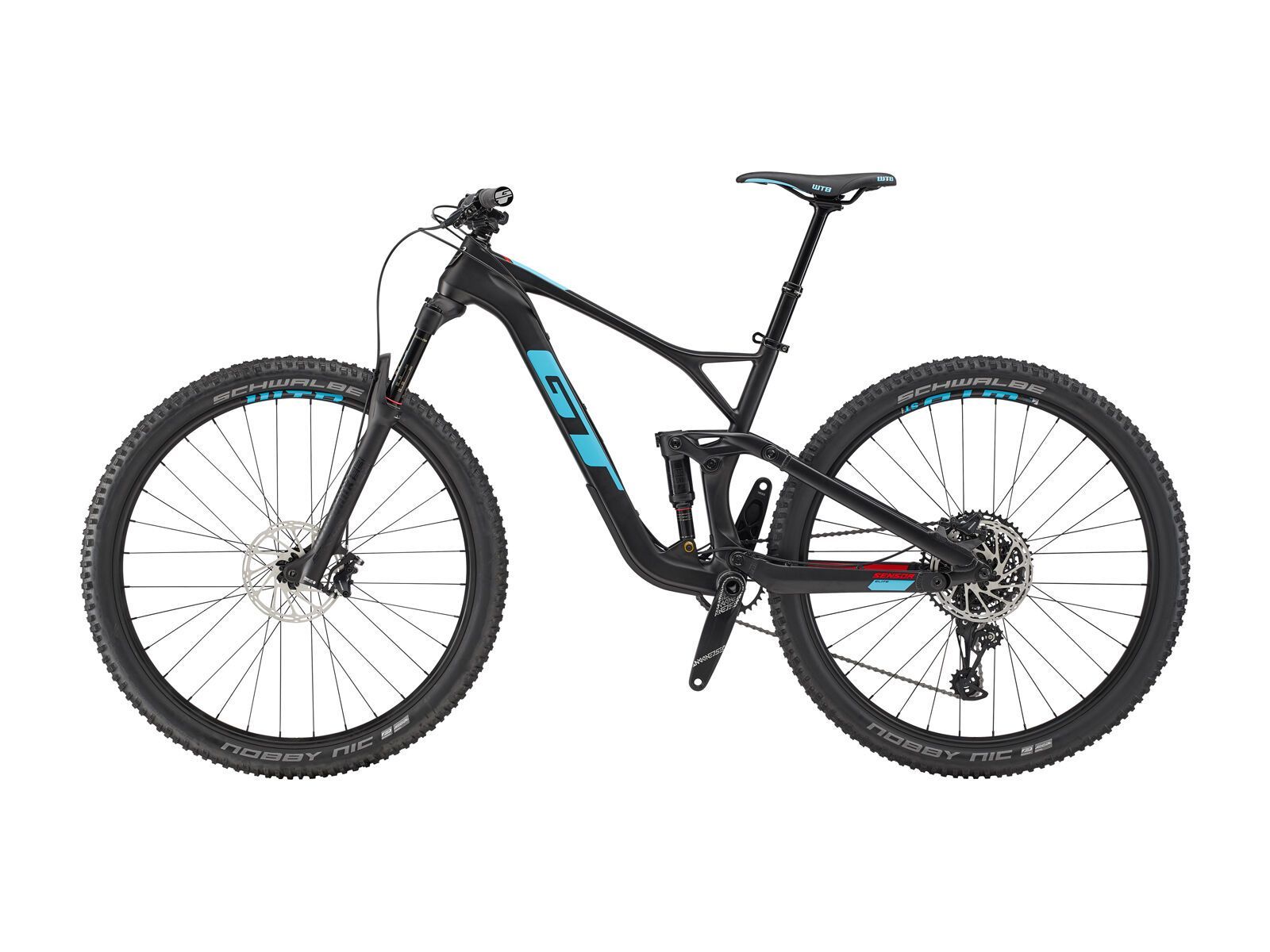 GT Sensor Carbon Elite, satin raw w/ gloss aqua blue and red - Bild 4