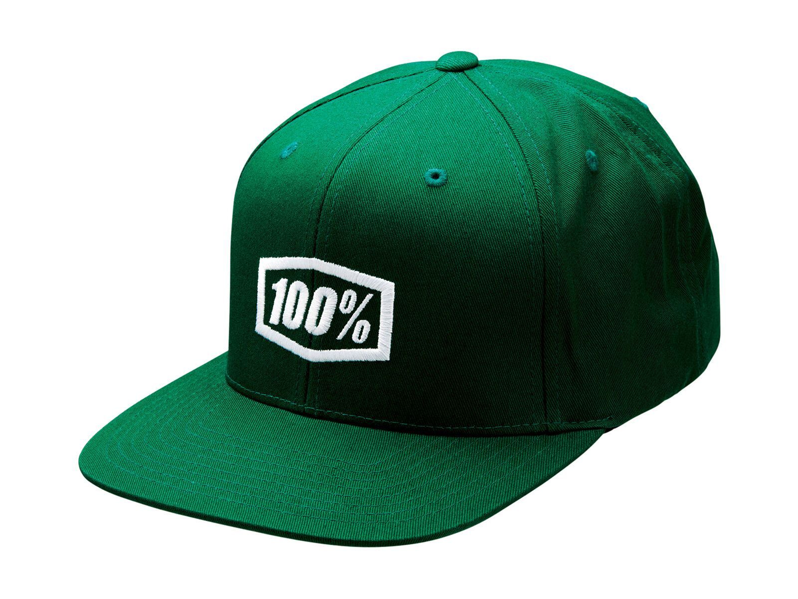 100% Icon AJ Fit Snapback Hat, forest green - Bild 1