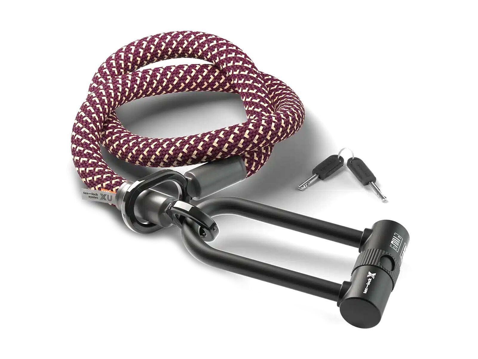 Tex-Lock Eyelet M 120 cm + X-Lock chateau red 4 01 02 00032 CHA