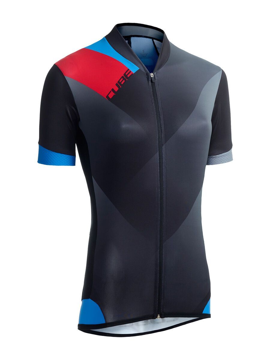 Cube WLS Black Zero Trikot kurzarm, black´n´flashred´n´blue - Bild 1