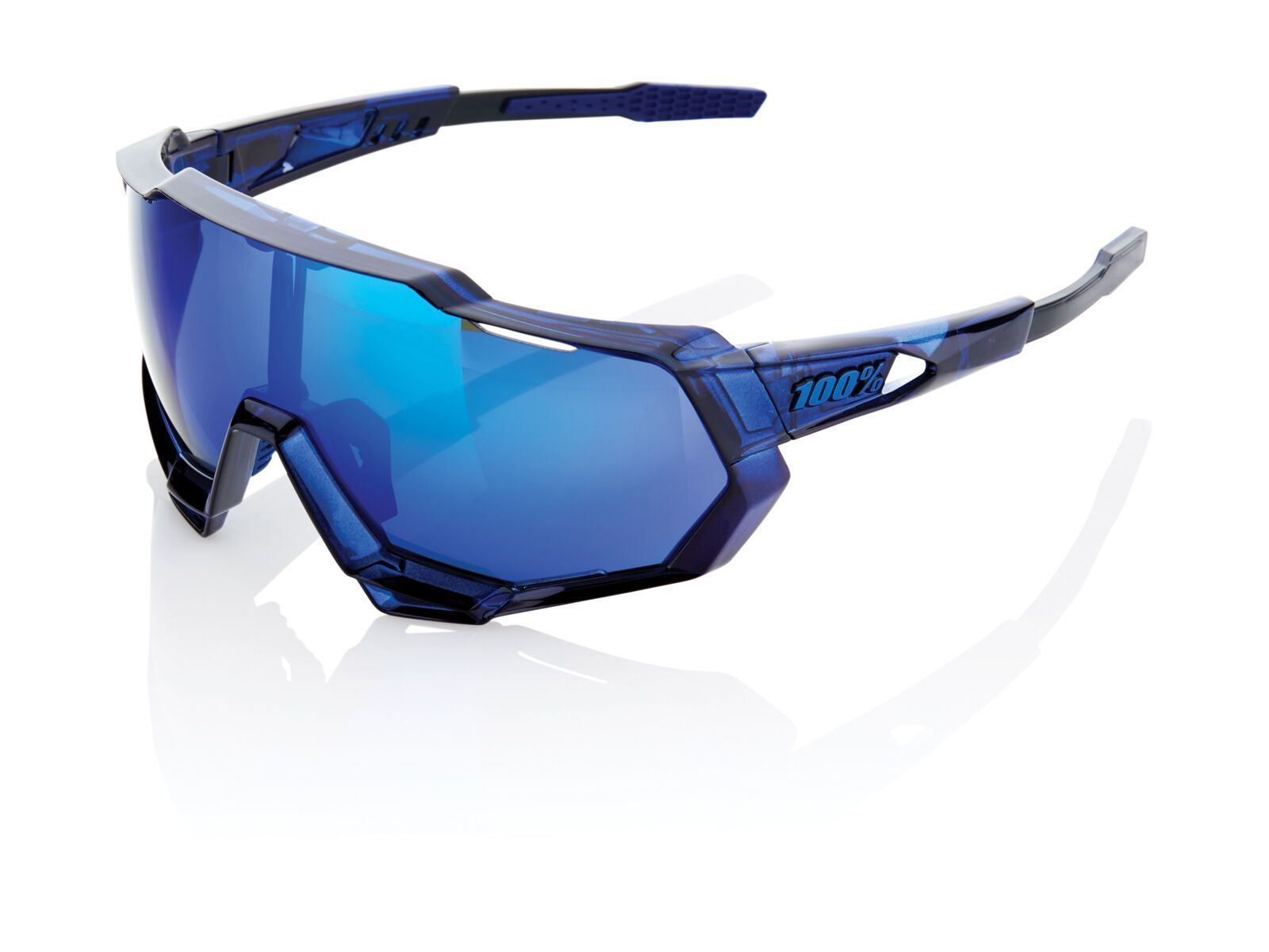 100% Speedtrap, polished translucent blue/Lens: electric blue mirror - Bild 1