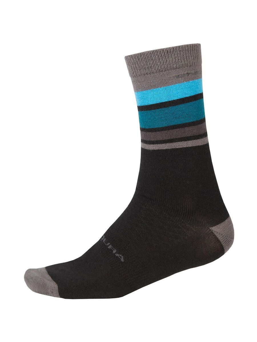 Endura BaaBaa Merino Stripe Sock, schwarz - Bild 1