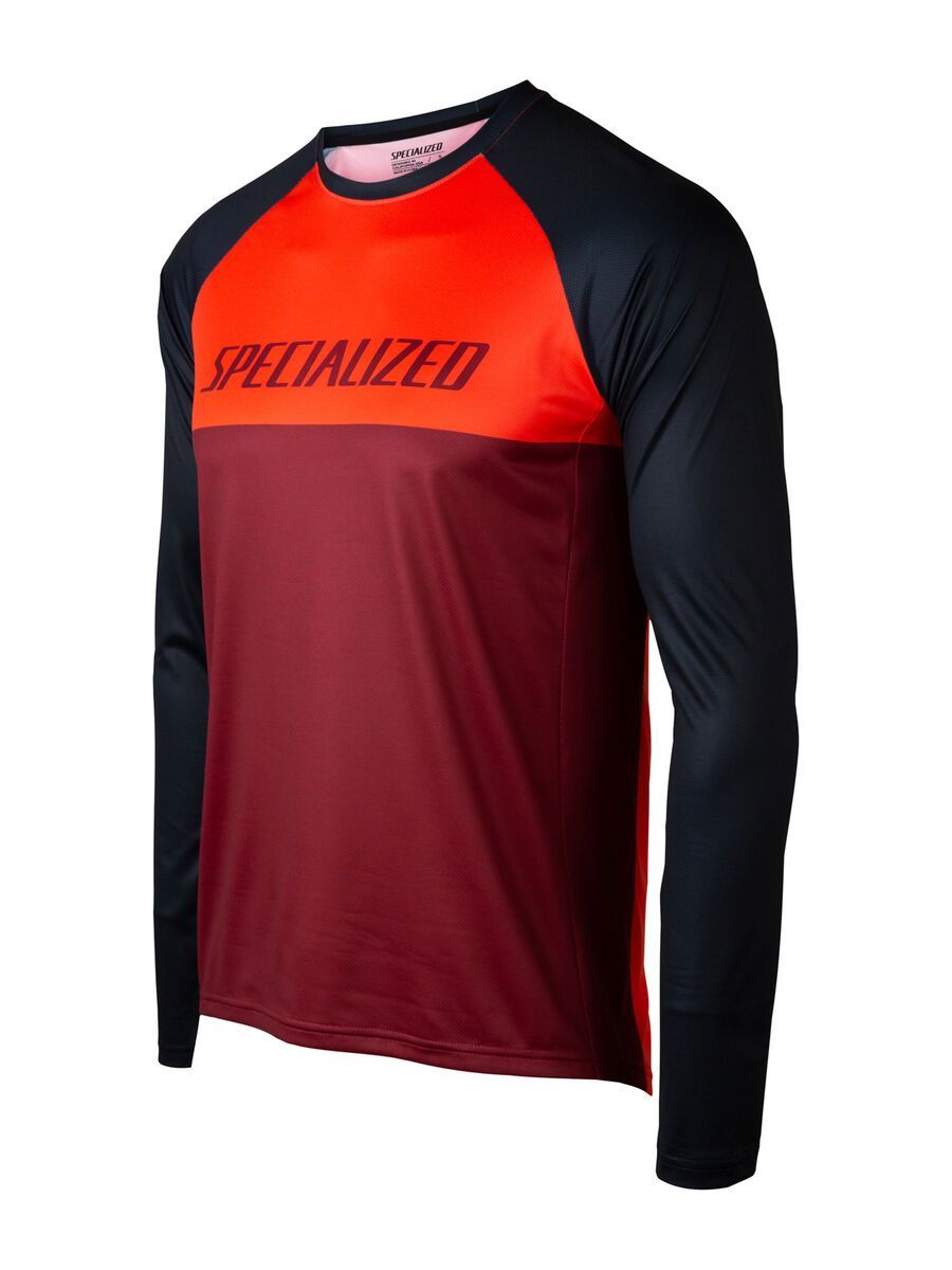 Specialized Demo Pro Longsleeve Jersey, rocket red/crimson block - Bild 1