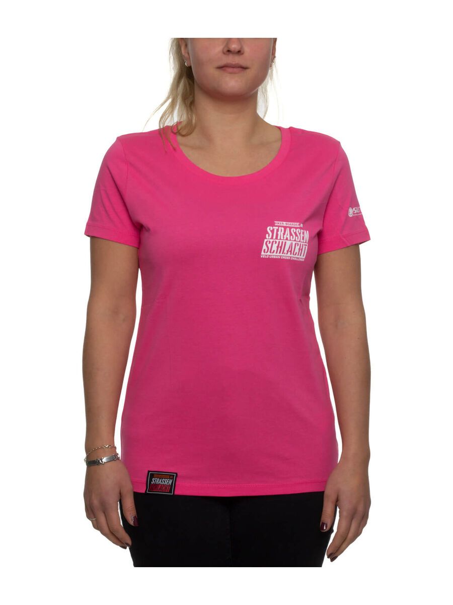 BIKER-BOARDER Strassenschlacht T-Shirt Logo Damen, pink - Bild 1