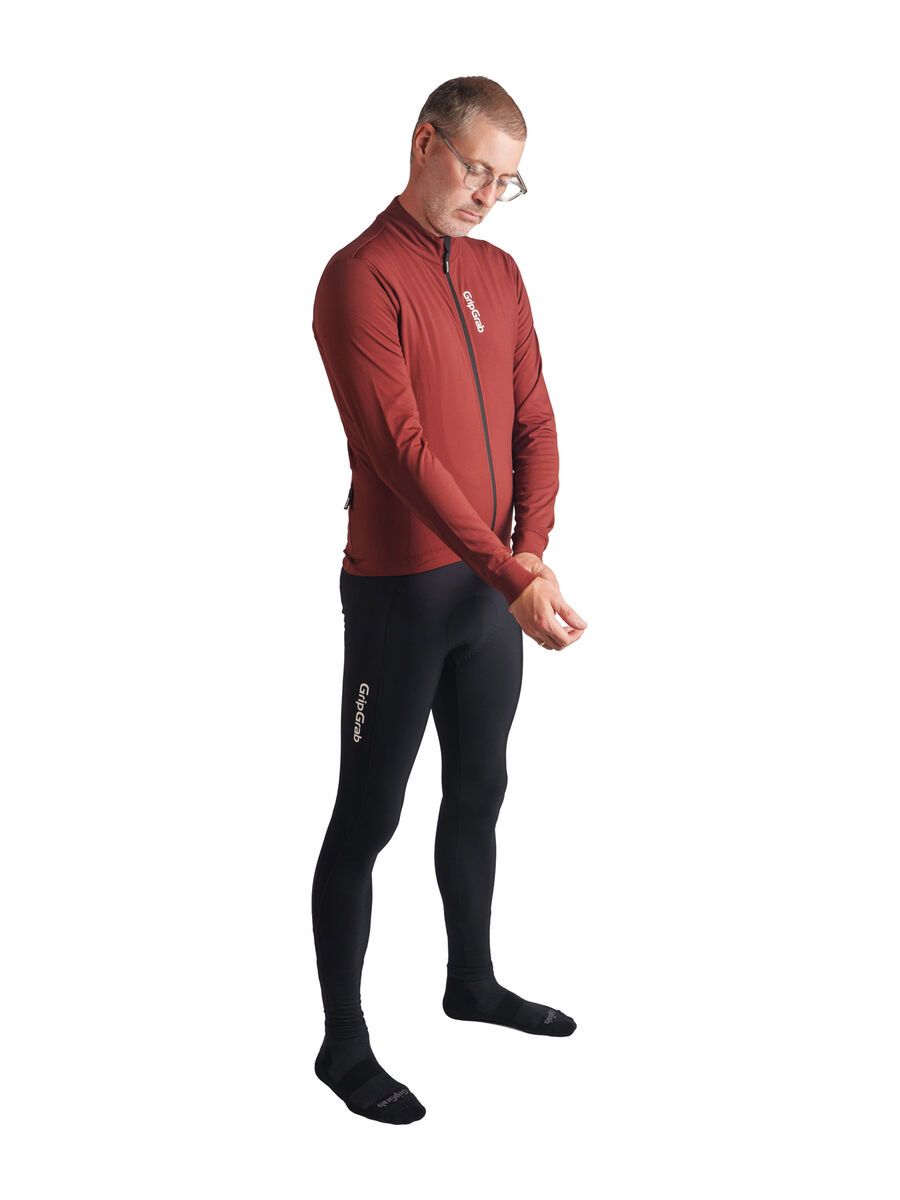 GripGrab RIDE Thermal Long Sleeve Jersey, dark red - Bild 4