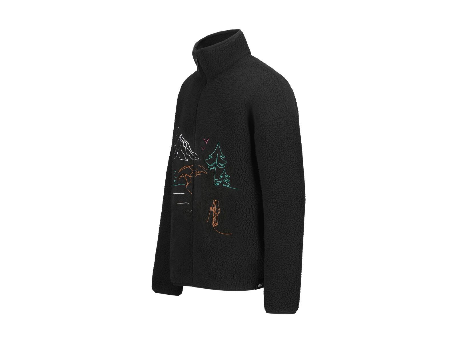 Picture Hafdals EMB Zip Fleece, black - Bild 2