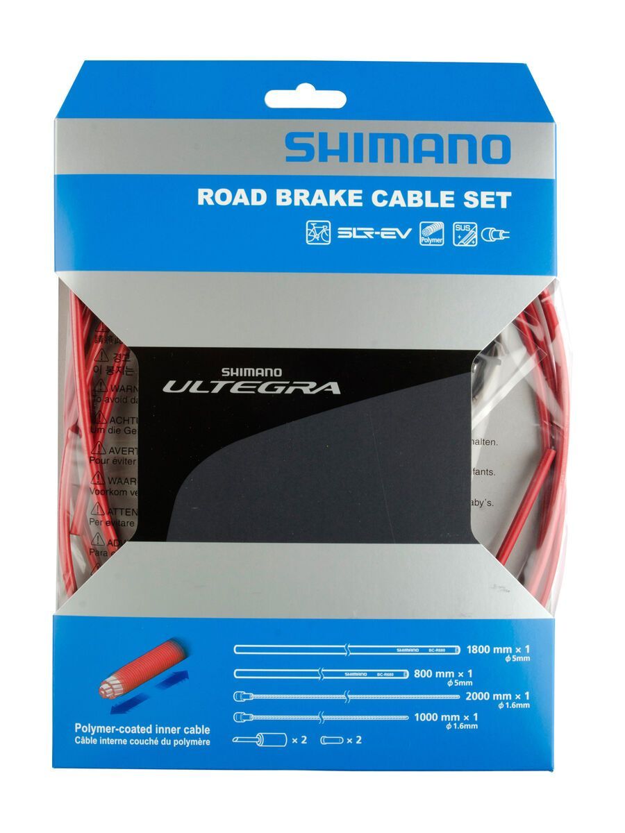 Shimano Bremszug-Set Ultegra Polymer beschichtet, rot - Bild 1