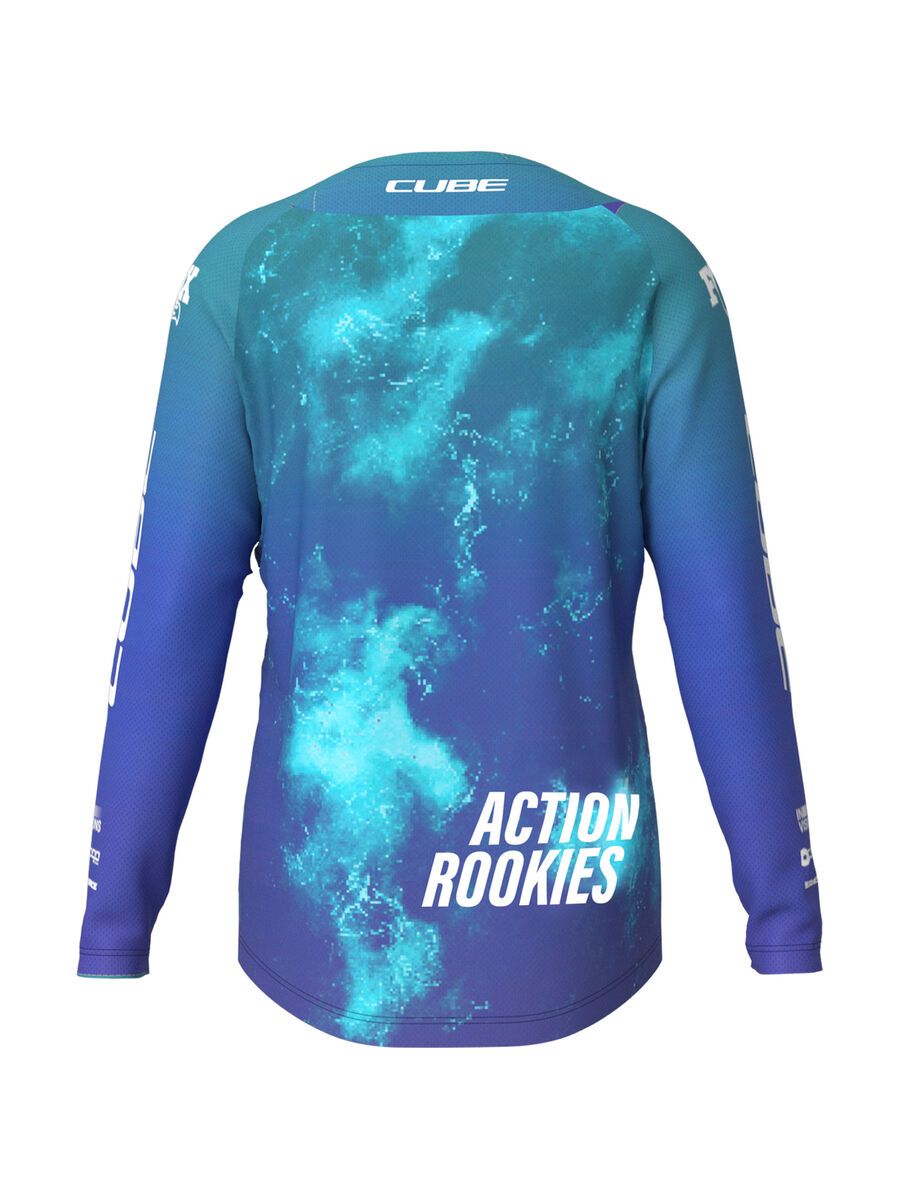 Cube MTB Trikot Rookie X Actionteam langarm, blue´n´green - Bild 2