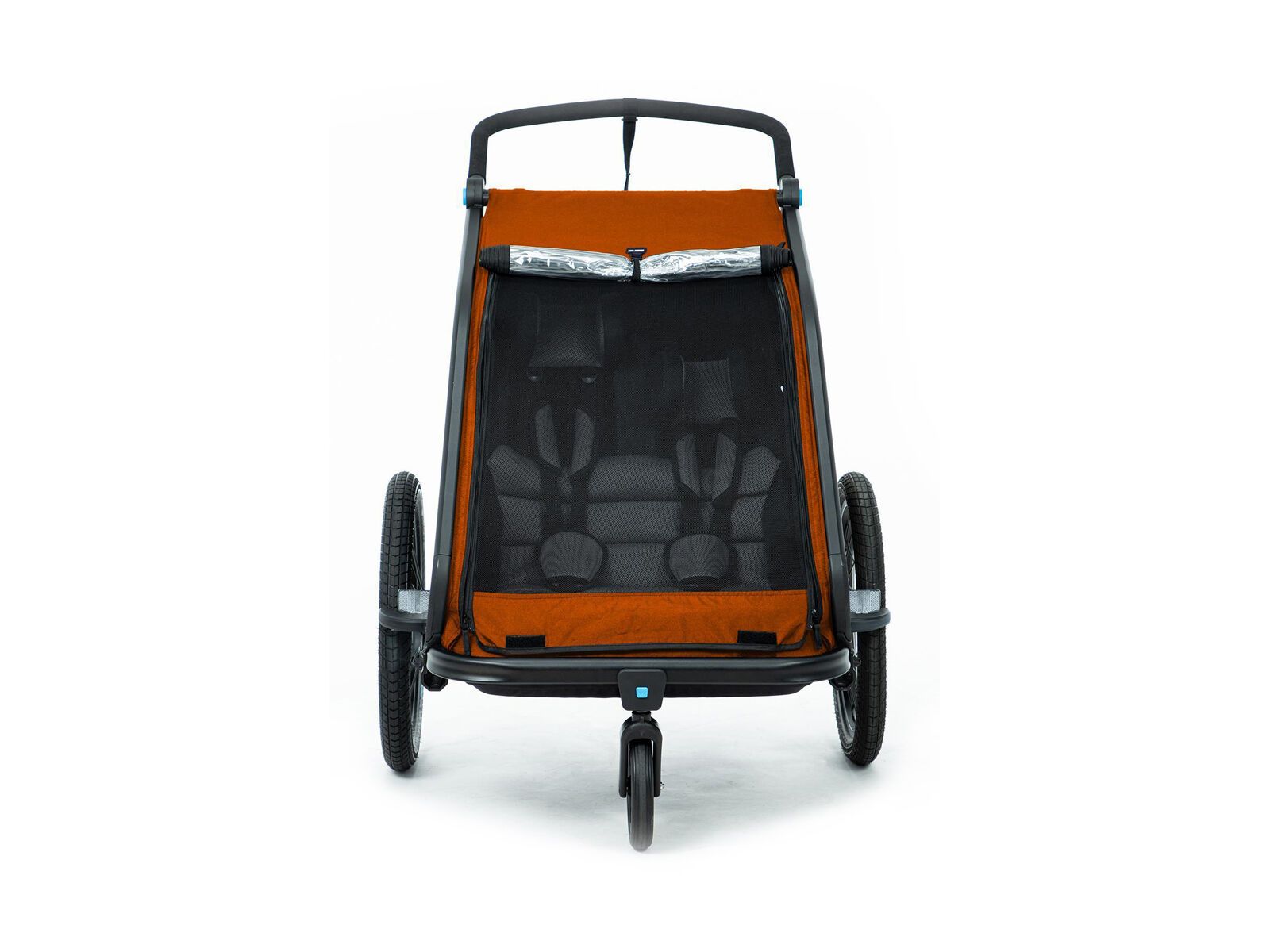 Cube Kinder Fahrradanhänger Double CMPT X Actionteam, grey´n´orange - Bild 4