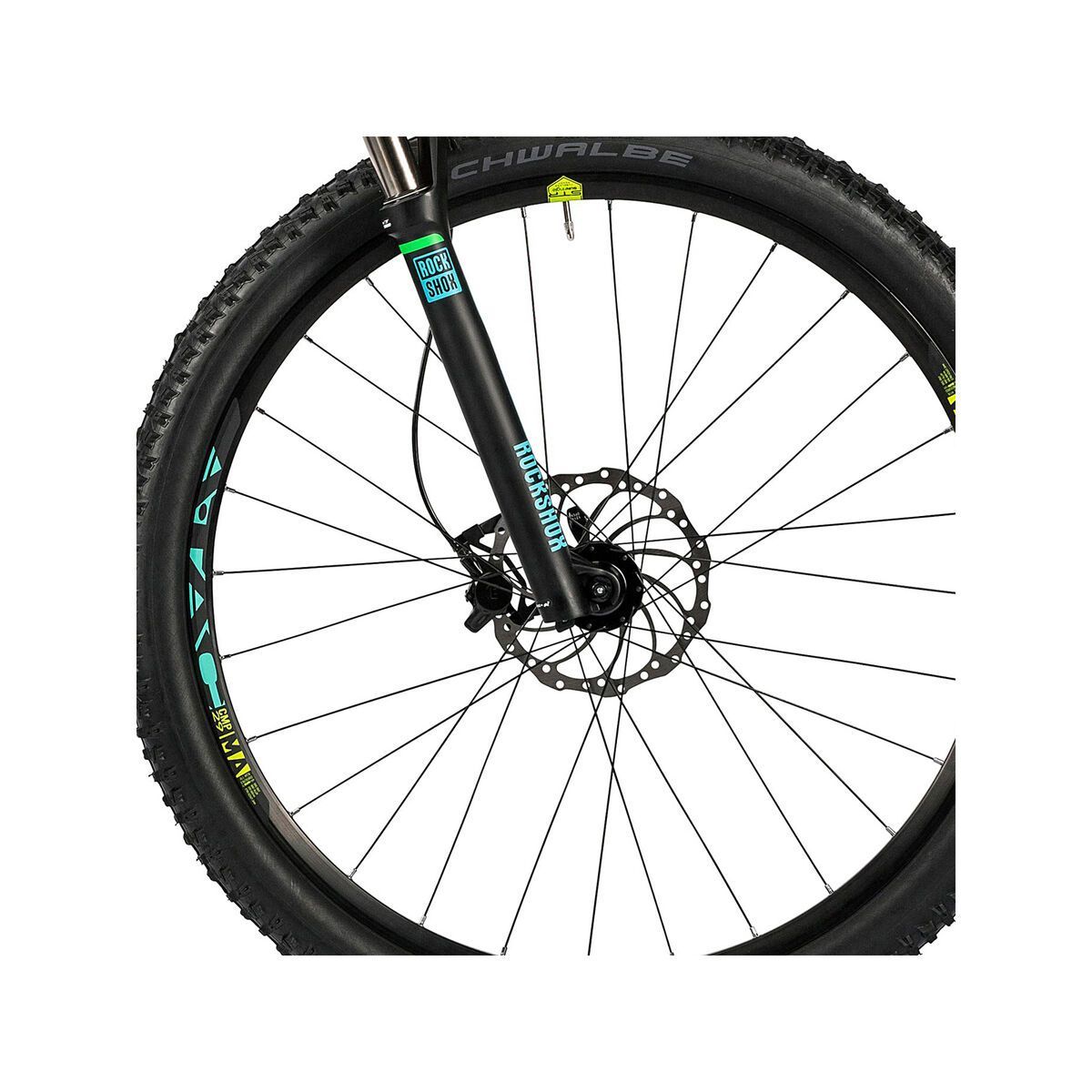 Cube Access WLS Hybrid Race 400 29, black´n´aqua´n´flashgreen - Bild 2