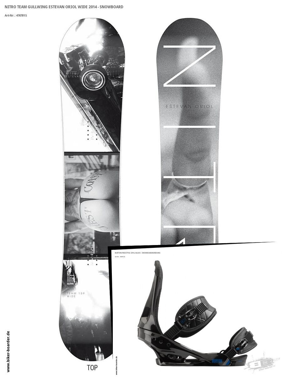 Set: Nitro Team Gullwing Estevan Oriol Wide  + Burton Freestyle (493912S) - Bild 1